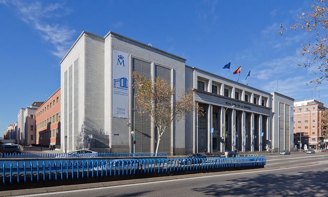 Photograph: The Fábrica Nacional de Moneda y Timbre — Real Casa de la Moneda in Madrid.